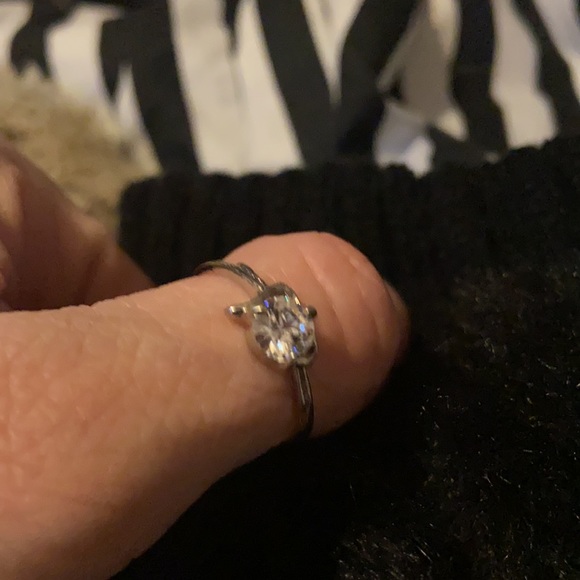 Delicate Petite Gemstone Heart Shaped Ring - Picture 3 of 4